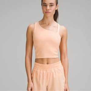 Lululemon Everlux Asymmetrical Tennis Tank Mango Dream Size 6